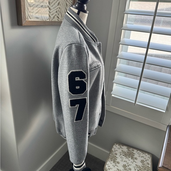 Men’s Ring of Fire skull bomber jacket size small - Picture 3 of 6